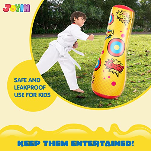 2 Pack Inflatable Bopper, 47 Inches Kids Punching Bag with Bounce-Back Action, Inflatable Punching Bag for Kids - Image 6