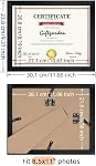 Coffret de 7 Cadres Photo 8,5x11 Noir Giftgarden, Cadres en Gros pour Certificats, Diplômes, Documents 8,5 x 11 pour Affichage Mur ou Table
