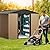 Large Metal Storage Shed, 10 x 8 FT Outdoor Storage Shed, Outdoor Storage Cabinet,Metal Garden Tool Shed with Roof, Door & Lock, for Patio Garden Yard, Brown
