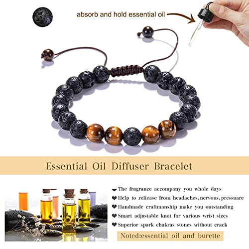 Bracelets de perles extensibles de 19cm en authentique pierre de qualité - 3