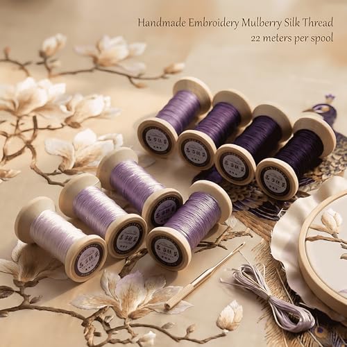 Image of Natural 100% Mulberry Handmade Embroidery Silk Thread Silk Floss (28)