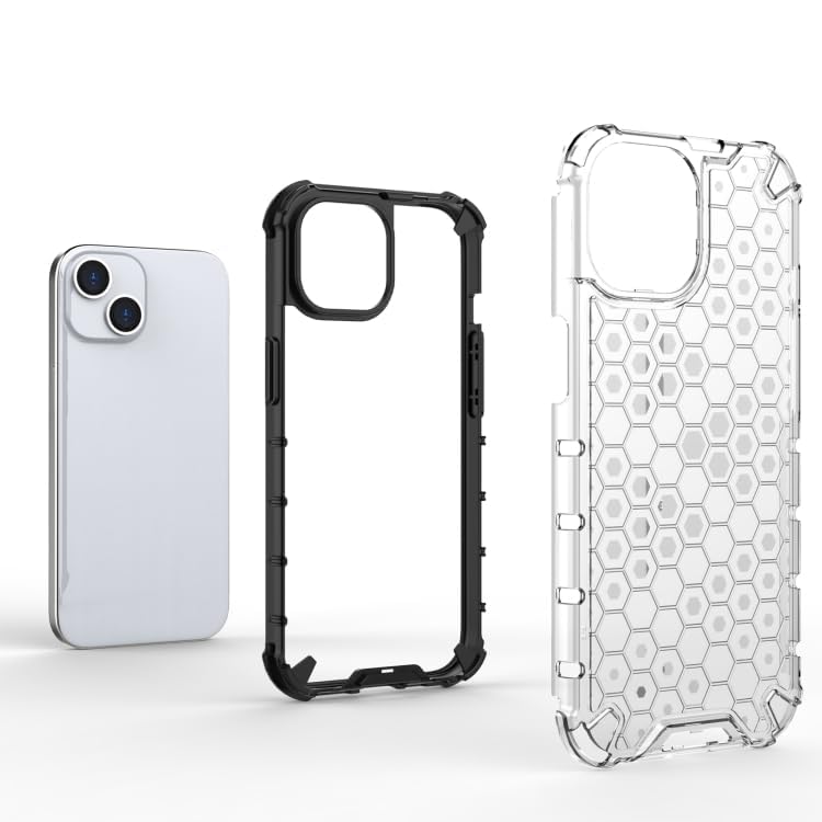 Image of Prime Retail Hard PC Back Case Cover for iPhone 15 Plus Anti Slip Ultra Thin Shockproof Reinforced Corners (Polycarbonate|Transparent)