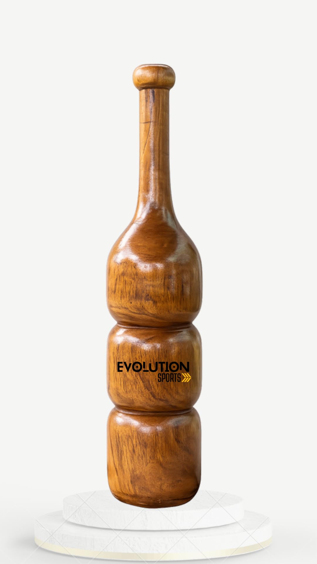 Evolution Sports Handmade Bubble Mugdar | Traditional Wooden Meel/Indian Clubbell with Bubble Shape for Strength Training & Akhada Workout | 2kg to 10kg for Beginners & Pros (2, Kilograms)-image-33