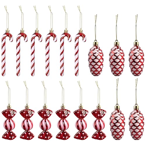 Schmuck für Tannenbaum 29 17 Stück Zuckerstangen Weihnachtsbaum...