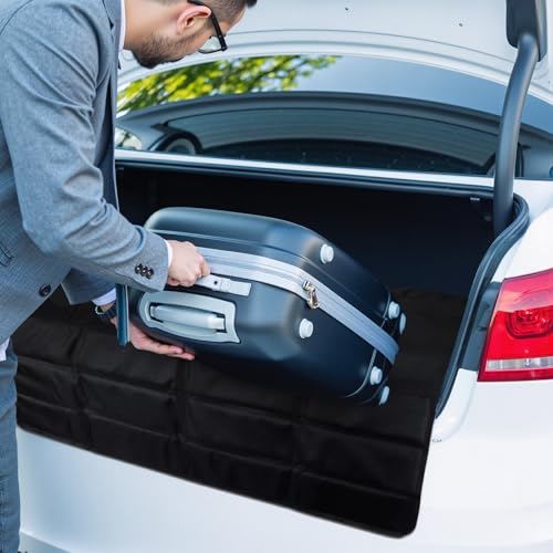 Zocipro Auto Ladekantenschutz Kofferraum 96 x 64cm, Universeller Faltbarer Stoßstangenschutz Hund Kofferraumschutz für Autos, SUVs und Vans, Verhindert Kratzer Durch Hunde und Schwere Gegenstände