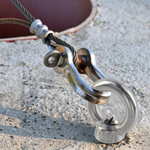 Image of Antrader 10pcs 304 Stainless Steel Ring Shape M8 Lifting Eye Threaded Nut