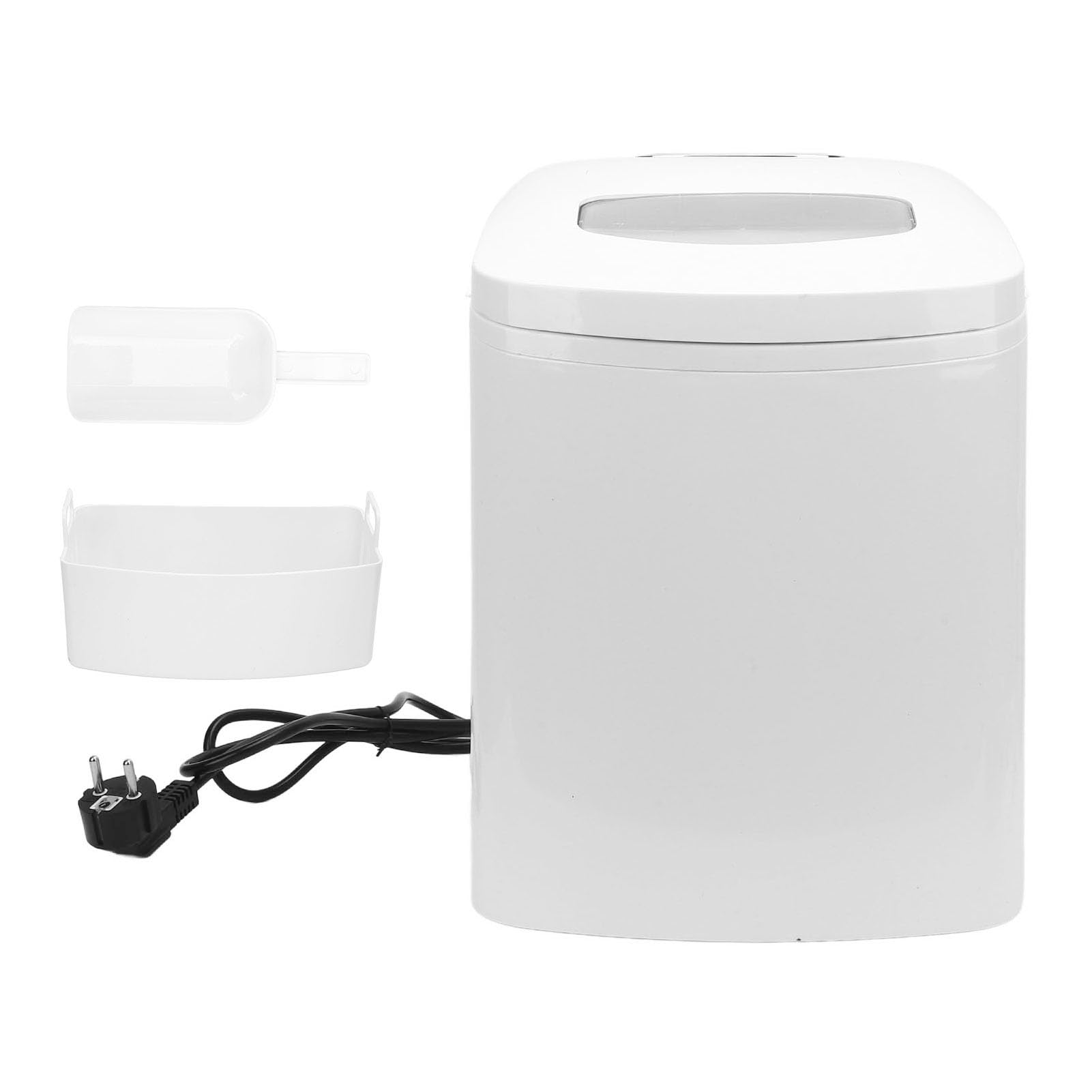 Pequeños Fabricantes de Hielo Encimera, Máquina de Hielo Portátil Automática Completa con Canasta y Cucharada, Fabricante de Cubos de Hielo para Hogar, Cocina, Fiesta