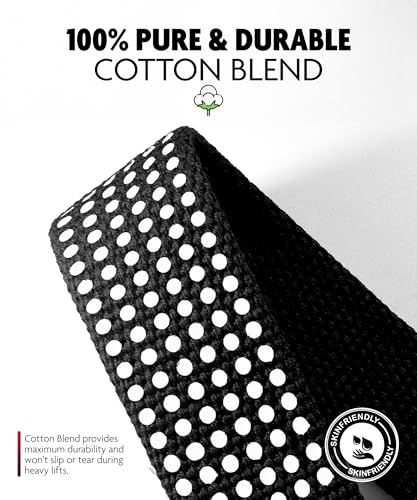 DMoose Fitness Lifting Straps - 4mm Neoprene Padded Wrist Straps for Weightlifting & Powerlifting - Cotton Lifting Strap with Silicone Grip for Men & Women - Durable Deadlift Strap for Gym Workout - Image 4