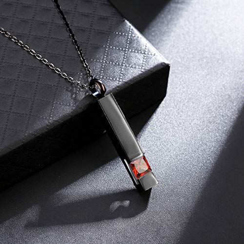 Vertical Bar Zircon Cremation Jewelry for Ashes Men Women Urn Necklace for Ashes Mom Dad Grandpa Grandma …2
