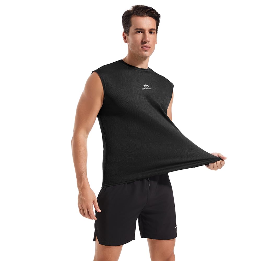 Camiseta sin Mangas para Hombre, Camiseta sin Mangas Deportiva, Culturismo, Entrenamiento, Gimnasio, Elementos Esenciales, Fitness, Correr, Camiseta