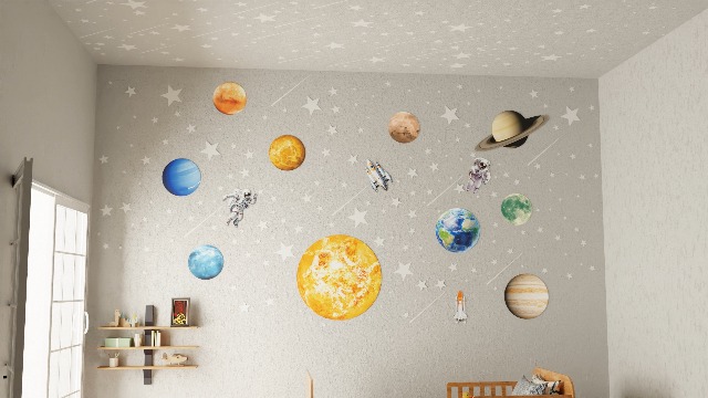 Amazon.com: Glow in The Dark Stars and Planets, Bright Solar