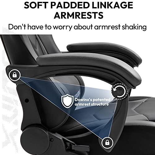 Gaming Chair with Massage Lumbar Support for E-Sports Gamers