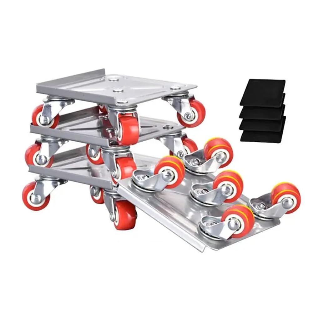 Set di carrelli per mobili pesanti a 5 ruote con ruote di bloccaggio e cuscinetti antiscivolo, strumento di sollevamento del carico per traslochi e traslochi a casa senza sforzo