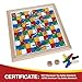 Gothink Wooden Snakes and Ladders Game - 13 Inch Educational Board Game for Children Ages 3 and Up & Adults - Classic Board Game Includes 6 Counters & 2 Dice, Rules