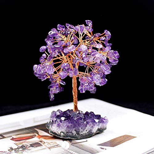 Arbre en améthyste cristal de quartz bonsaï de table déco maison - 3