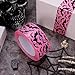 Whaline 109 Yard Halloween Packing Tape Pink Black Bat Decorative Gift Wrapping Tape for Small Business DIY Crafts Box Carton Decor