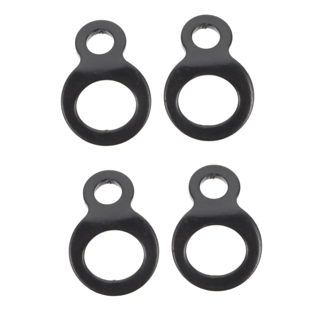 ULTECHNOVO 4pcs Heavy Duty Motorcycle Tow Hooks D-Shaped Pull Rings Easy to Install Trailer Tie Down for Outdoor Use Strong and Black