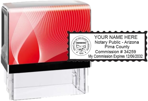 Hubco Impresora 40 Sello notario autoentintado - Arizona (caja roja)