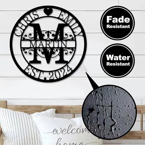 Custom-Metal-Signs-Personalized-Monogram-Name-Sign-Wedding-Gifts-for-Couples-2024-Outdoor-Wall-Art-for-Family-Name-Anniversary-Wedding-Gifts-for-Women-Wife-Parents-Christmas-Gifts-for-Family Custom Metal Signs Personalized Monogram Name Sign Wedding Gifts for Couples 2024 Outdoor Wall Art for Family Name Anniversary Wedding Gifts for Women Wife Parents Christmas Gifts for Family