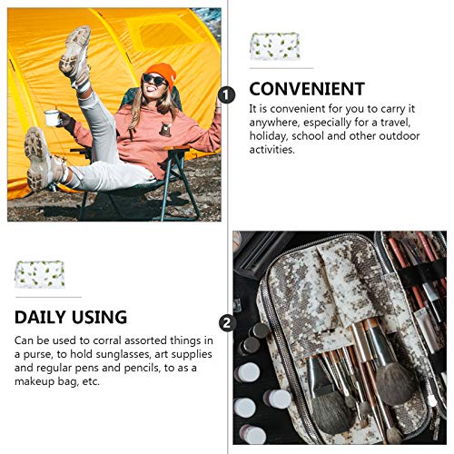 Lurrose Bolsa de Maquiagem Transparente Em Pvc Bolsa de Cosméticos Transparente de Abacate Estojo Es