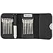 Produktbild Minadax® Hochwertig Gehärtet 13-Teile Mini Schraubendreher Set ALU-Griff inkl. Etui in Lederoptik, Torque, Schlitz, Kreuzschlitz, Magnetisierbar, Werkzeug