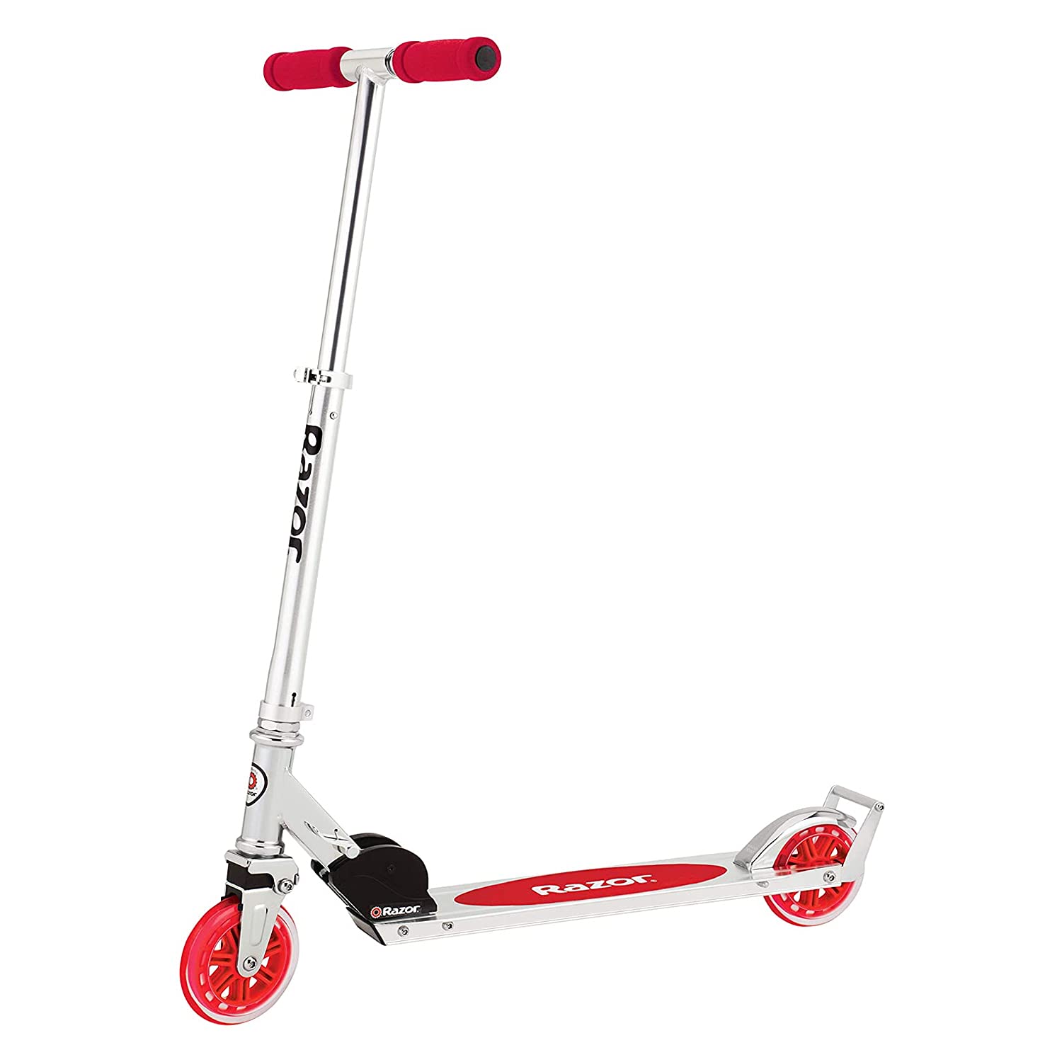Razor A3 Kick Scooter for Kids - Larger Wheels, Front Suspension, Wheelie Bar, Lightweight, Foldable, and Adjustable Handlebars
