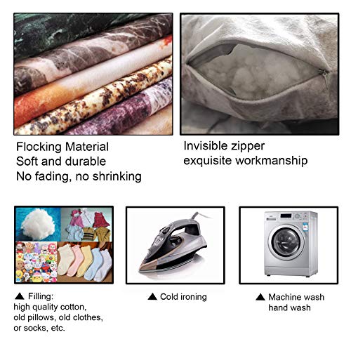 Image of 10 Pieces Set Soft Rock Pillow Covers for Kids Stone Throw Pillow Covers for Gaming Room Decoration Pillows Case Floor Cushions Set Rock with Zipper