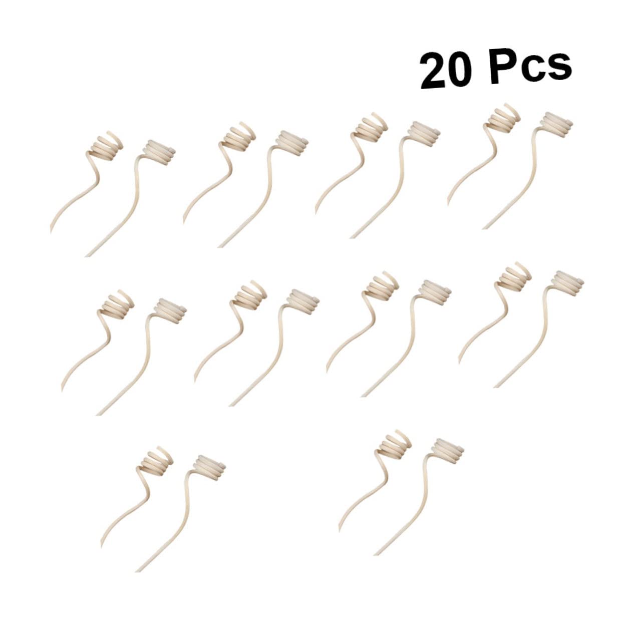 PRETYZOOM Wavy Rattan Fragrance Diffuser Essential Oil Sticks 20pcs Natural Aroma Diffuser Sticks Spiral Head Sticks for Oil Diffuser