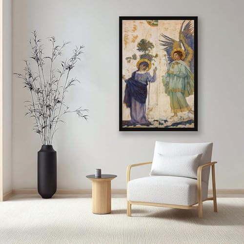 The Annunciation poster Nesterov impression sur toile pour mur vide et terne - 7