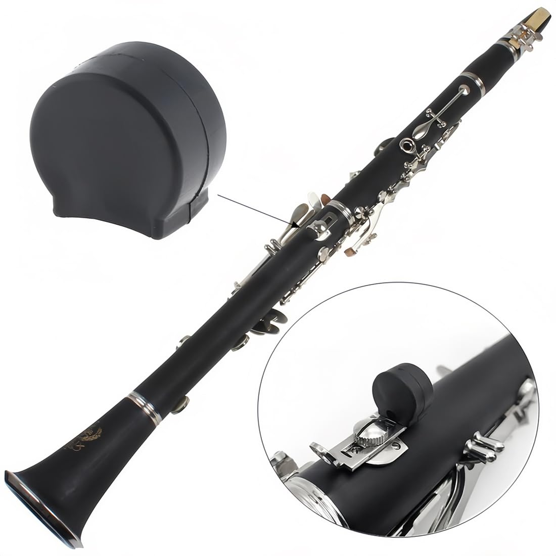 ZKGYUS 6 klarinette gummi,Klarinette Finger Rest Sleeve Schwarz Wind Finger Rest Hand Rest Sleeve Klarinette Finger Drag Sleeve Hand Rest Musikinstrument Zubehör