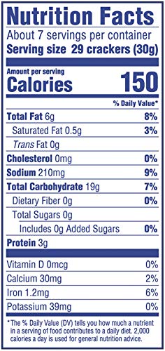 Cheese Nips Cheddar Baked Snack Crackers, 7 Ounce (Pack of 6)