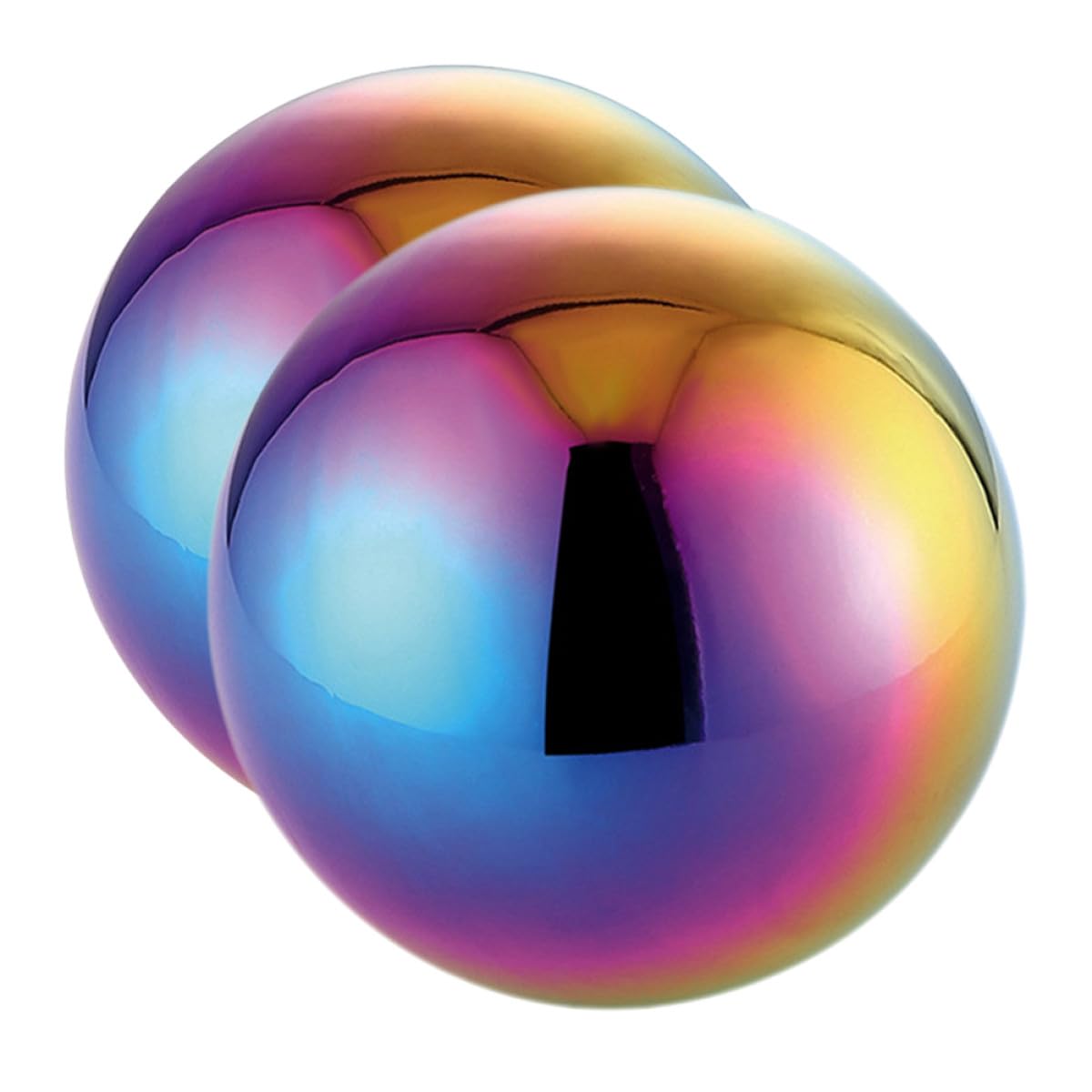 GALPADA Sfera Riflettente da Giardino in Acciaio Inox Lucidata a Specchio 15 Cm, Set 2 Pezzi, Palla Decorativa Luminosa Portatile per Esterni, Accessorio Fotografico e Oggetto Decorativo