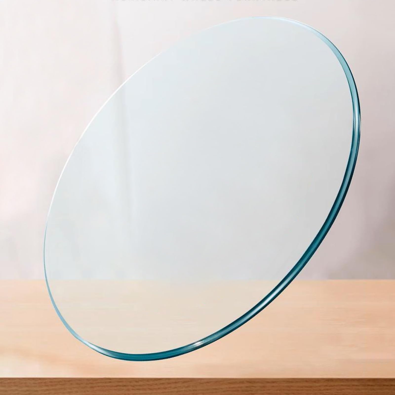 LIGUOYI Tempered Glass For Round Table Top With Antislip Pad Round Clear Glass Table Top Diameter 14" 20" 28" 36" 40" Round Tempered Glass Thickness 8mm Sturdy Glass Smooth And Durable