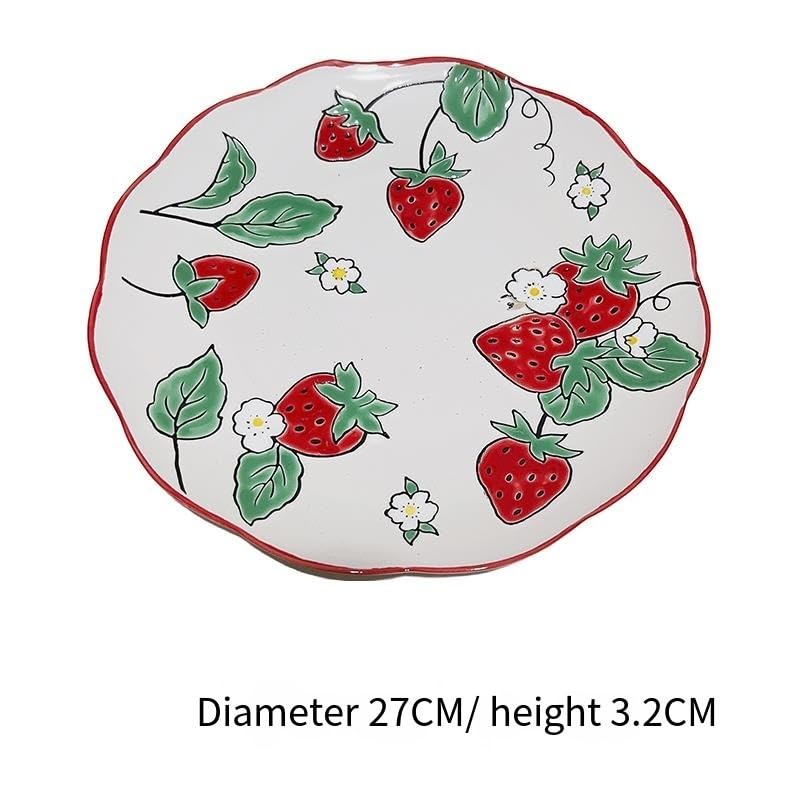 Talerze obiadowe, ceramiczna zastawa stołowa, miska na makaron, salaterka, płaski talerz, talerz na warzywa, talerze sałatkowe (5 szt.)