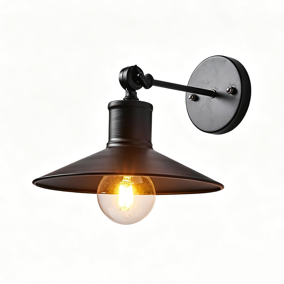 Applique vintage, stile retrò in ferro battuto, illuminazione regolabile verso l'alto e verso il basso, attacco E27, lampada industriale per camera da letto, soggiorno, bar, caffetteria, ristorante,