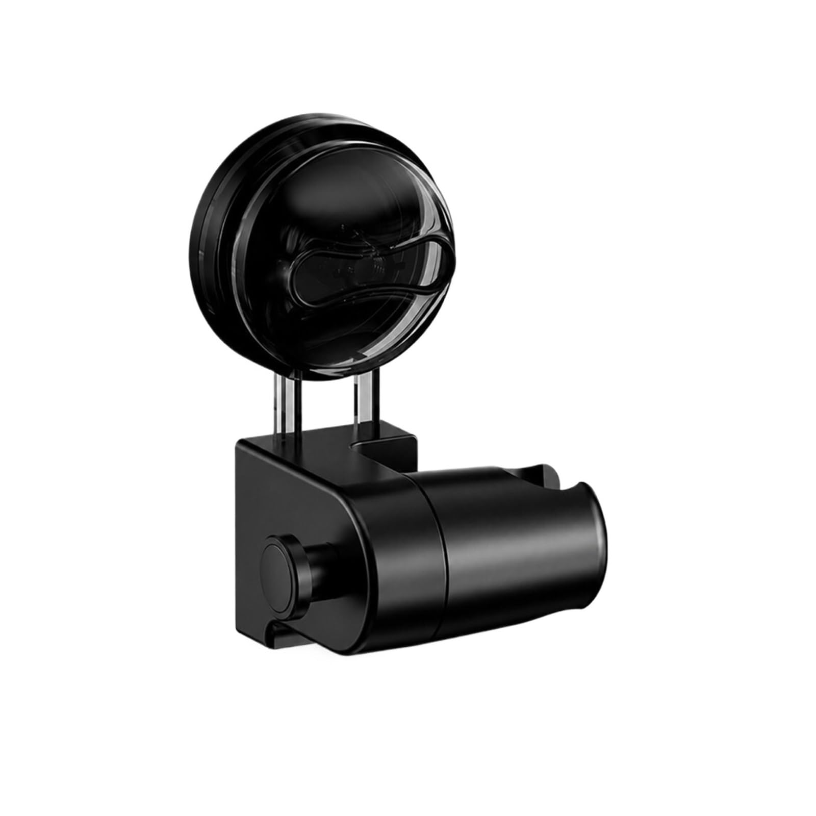 1pcs No Drill Suction Cup Adjustable Shower Head Holder(Black)