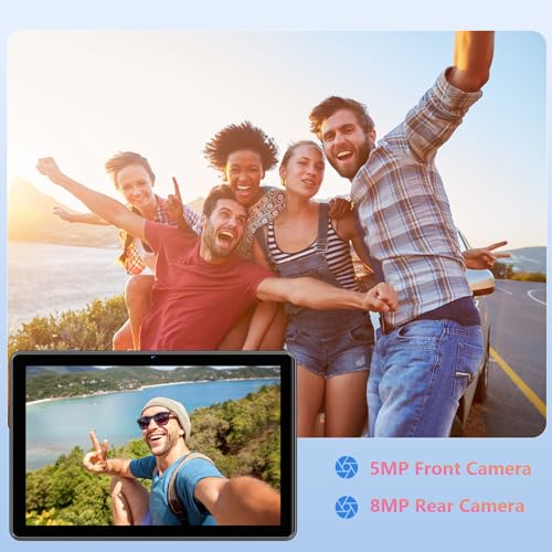 2024 Tablet 10 Inch Android 14 Tablets, 12GB RAM+128GB ROM(Expand to 1TB), Octa Core 1280 * 800 IPS HD Display Android Tablet, Unisoc A523 CPU, 5G/2.4G WiFi, Dual 5MP+8MP Camera,(Gray) - Image 6