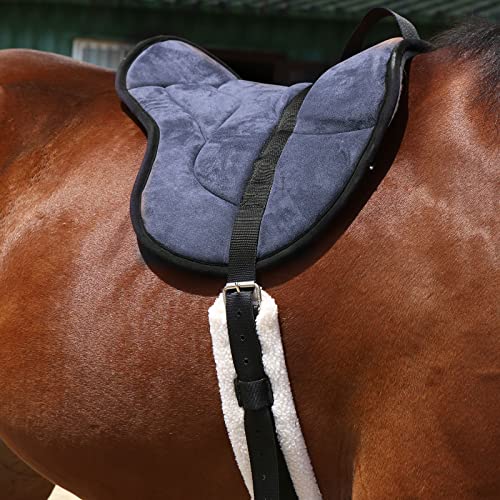 Image of Harrison Howard Equestrian Saddle Pad Horse Riding Pad Bareback Pad with Girth