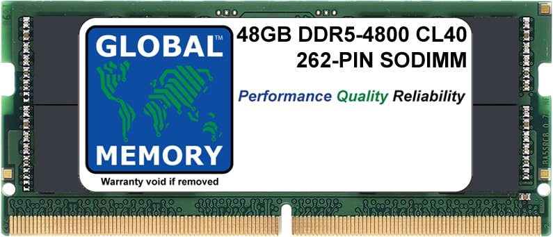 Memoria RAM SODIMM de 48 GB DDR5 4800 MHz PC5-38400 de 262 pines, compatible con portátiles y cuadernos