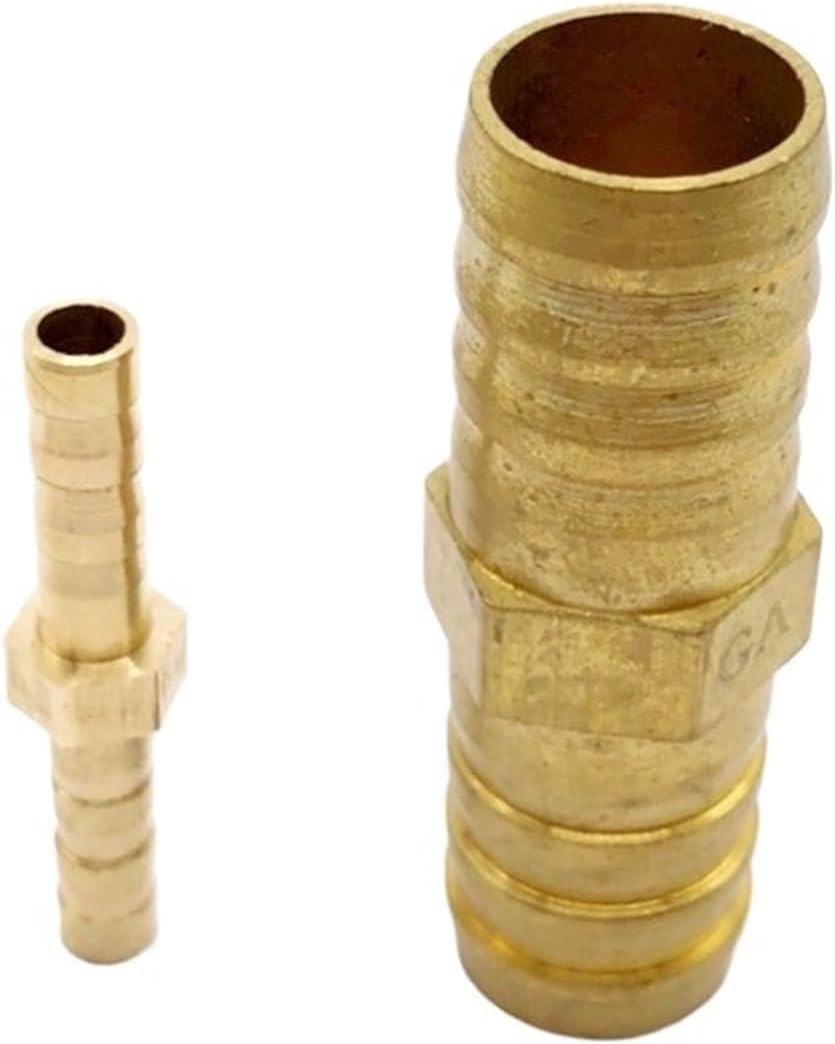 1pc Brass Straight Hose Pipe Fitting Equal Barb 4/5/6/8/10/12/16/19/25mm Gas Copper Barbed Coupler Connector Adapter(19mm-16mm)
