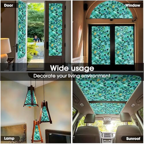 Vinilo decorativo para ventana 40x300 cm Verde teal miniatura 5