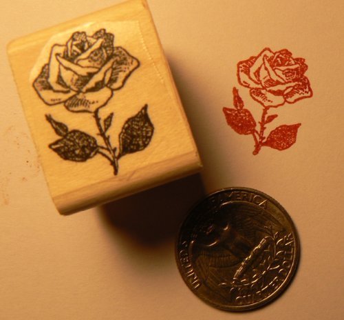 Miniature Rose Rubber Stamp P24
