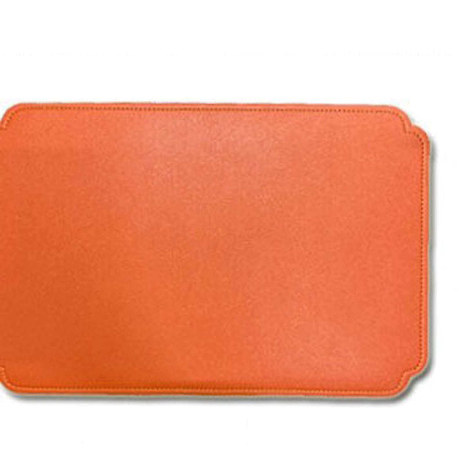 Platzset Kunstleder Einfarbig, Rechteckig Tischsets Orange 30x45cm für Hause Küche, 6er Set Tischmatte PVC Leder Modern