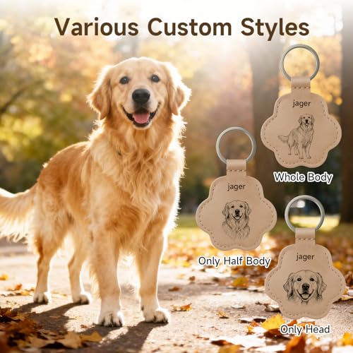 Personalized Pet Memorial Gifts for Dogs - Custom Name Paw-Shaped Leather Keychain, Refillable Keepsake for Bag or Key - Image 4