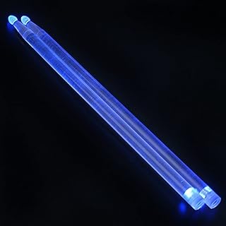 FYNNDM - Juego de 2 Baquetas Luminosas de acrílico Fluorescente, Coloridas, con Luces (Color Azul)