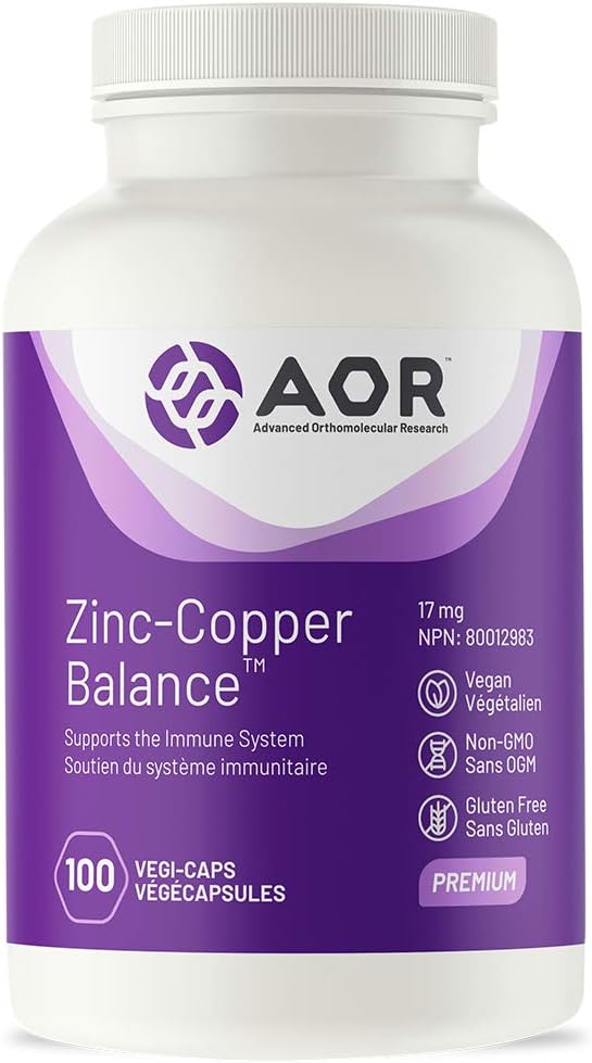 AOR Zinc Copper 17mg, 100 Capsules Zinc and Copper Supplement Amazon.ca Health & Personal