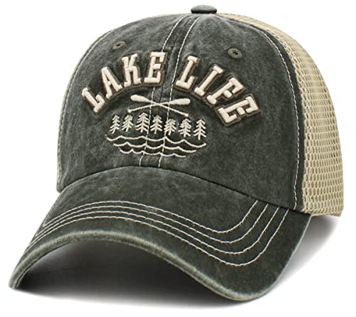 Image of KBETHOS Men's Women's Explore The Outdoors Mountains Scenery Unisex Trucker Baseball Cap