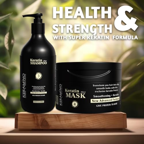 Image of After Care Shampoo & Mask Combo 500ml | Sulfate-Free Salon Grade Care for Treated & Color-Treated Strands | Smooth, Frizz-Free, Shiny, Nourished Finish
