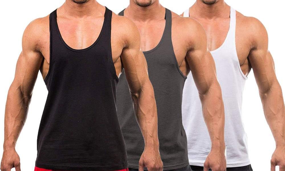 Men's Blank Stringer Y Back Bodybuilding Gym Tank Tops