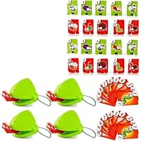 TASBER Frog Tongue Board Game, Frog Tongue Game with Blowing Air, Lizard Tongue Game, Frog Tongue Mask Games, Multiplayer Party Game (4 pcs)